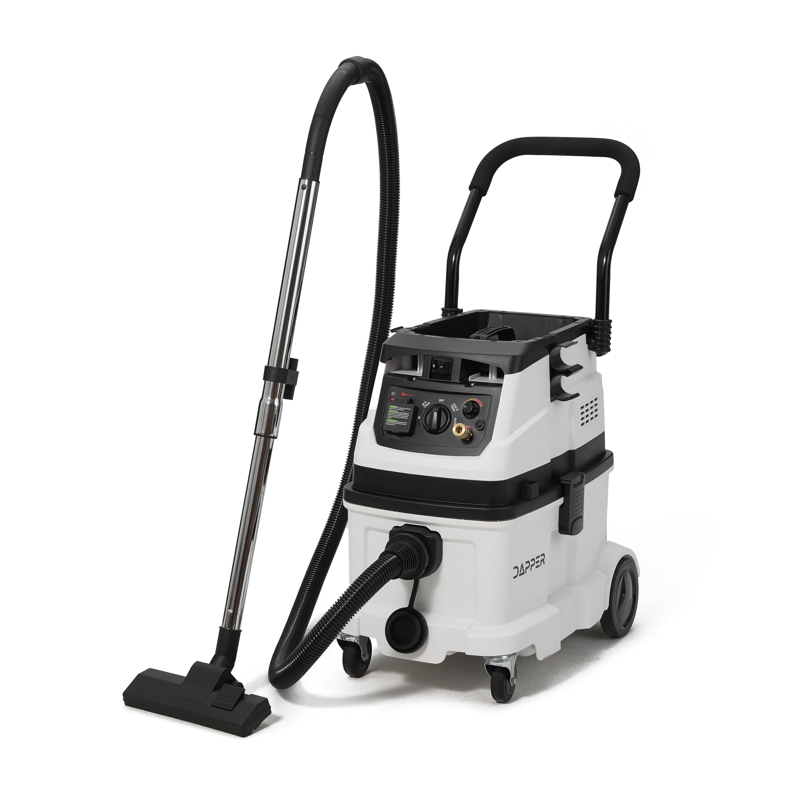 Dapper Supply Wet/Dry Dust Extractor/Vacuum with Auto HEPA Filter, 10 Gallon, Tool Auto-Start, Air Tool Connector, 2-Year Warranty – Ideal for Drywall, Jobsite Dust Collection, and General Cleanup