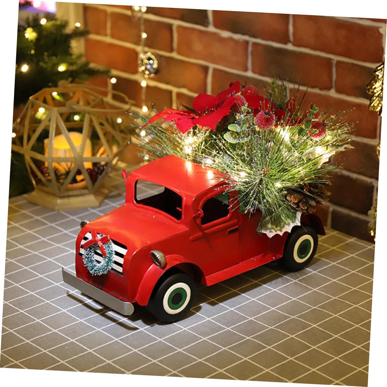 Truck Decor Miniature Car Model Christmas Classic Decor Home Truck Ornament