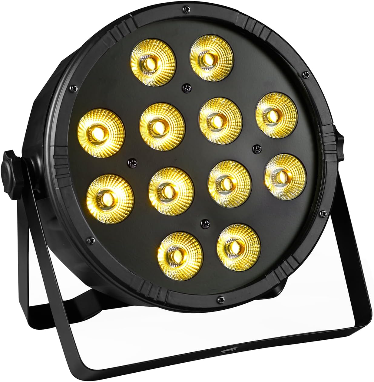 Stage Lights 12 LED Par Lights 6IN1 DJ Light Party Uplights with Sound Activated & DMX512 for Event Wedding Club Birthday Disco (6 Colors Mixed (RGBWAUV))