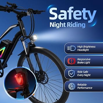26 Electric Bike for Adults, 1000W Peak Motor, Max 70 Mile & 20Mph