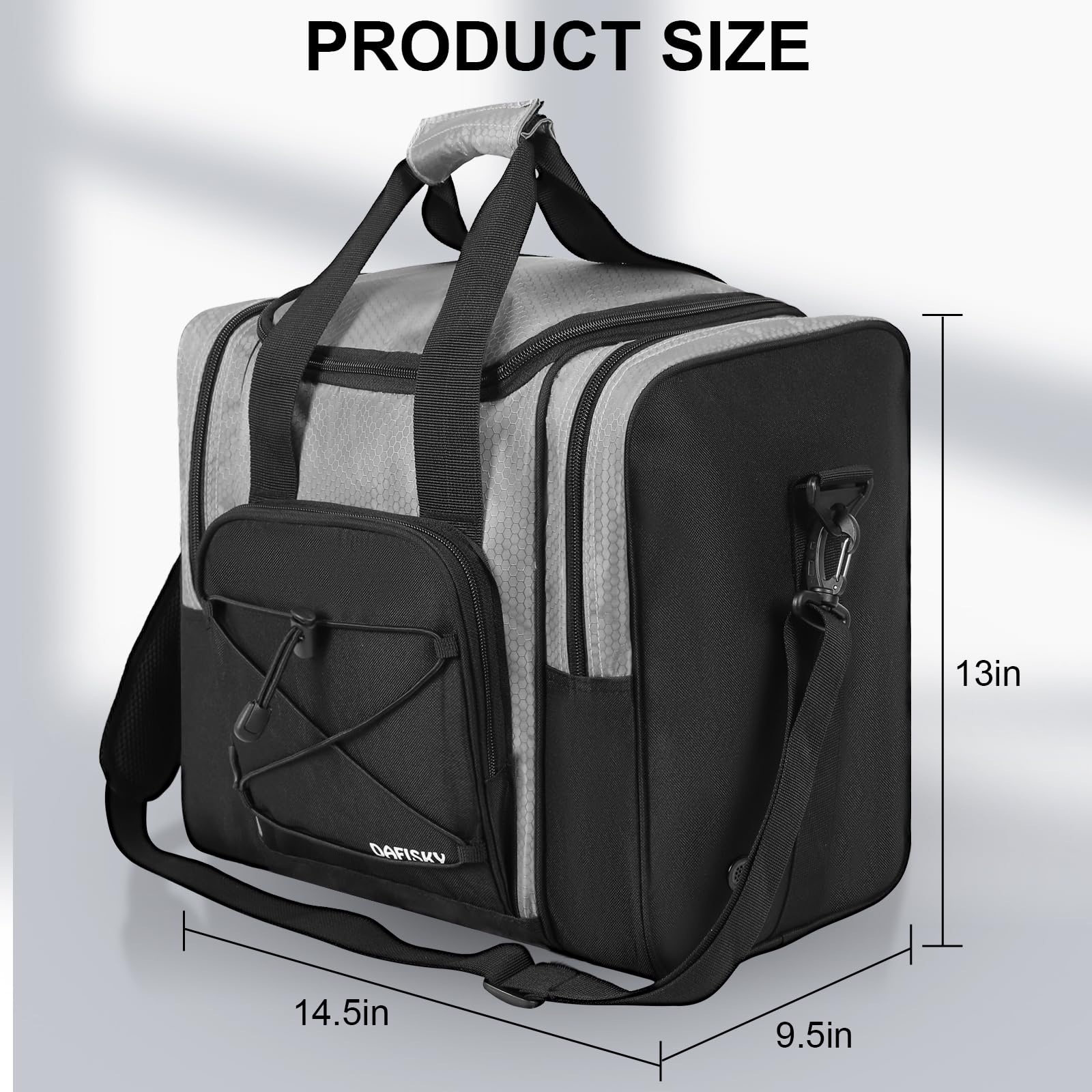 DAFISKY Sac de bowling pour une seule balle – Sac fourre-tout pour 1 balle et chaussures avec support rembourré, 2 poches pour chaussures de bowling homme et femme jusqu'à la taille 42