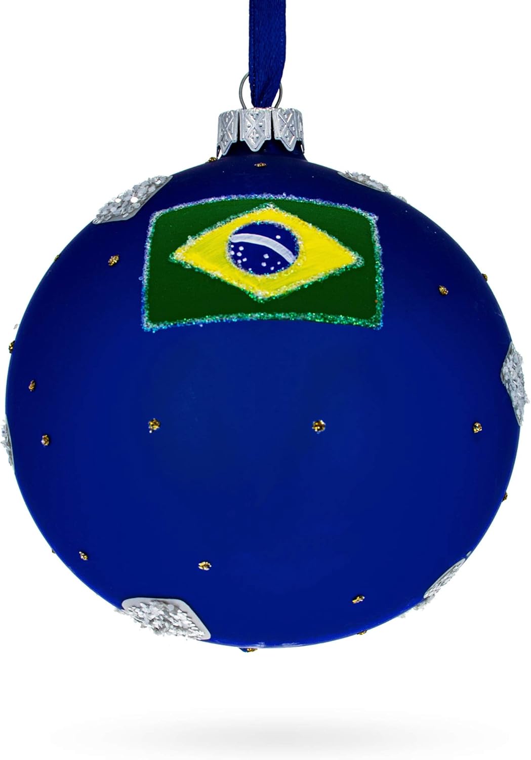 Christ The Redeemer, Rio de Janeiro, Brazil Glass Ball Christmas Ornament 4 Inches