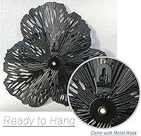 Vista 47 de Decoración artística de pared de flores de metal, escultura floral moderna y rústica de 9 pulgadas, hierro envejecido para colgar en la pared