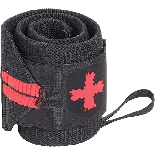 Harbinger Red Line 18-Inch Weightlifting Wrist Wraps for Men and Women (Pair)