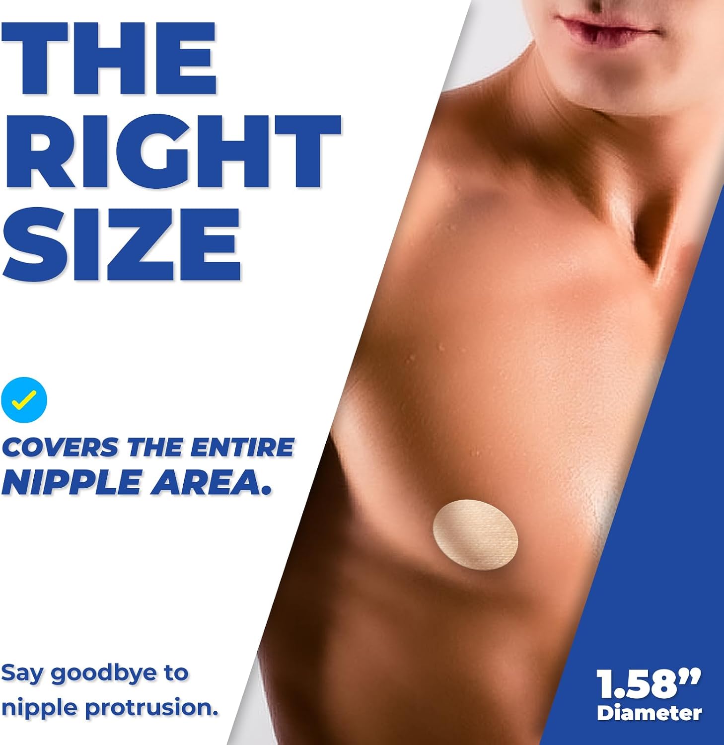 NORAH SPORTS BAND Ultra-Thin Waterproof Nipple Covers for Men - Skin-Friendly Adhesive Tape, Sweat-Resistant, Ideal for Sports and Everyday Wear,Breathable (1 Set)