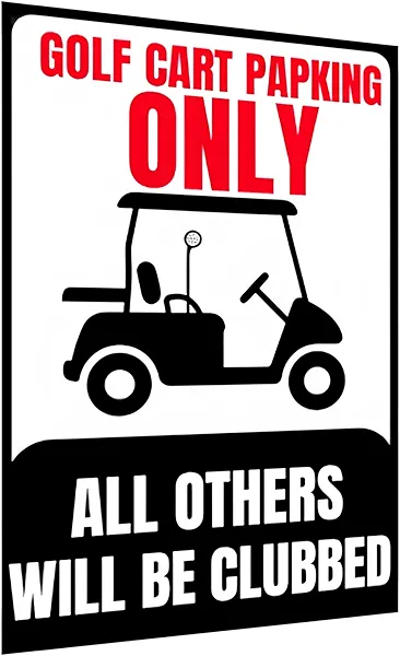stora Golf Cart Wall Decor - Vintage Metal Tin Sign for Garage, Mansion, Cafe or Farmhouse, Bar, Themed Decor, 8x12 Inch