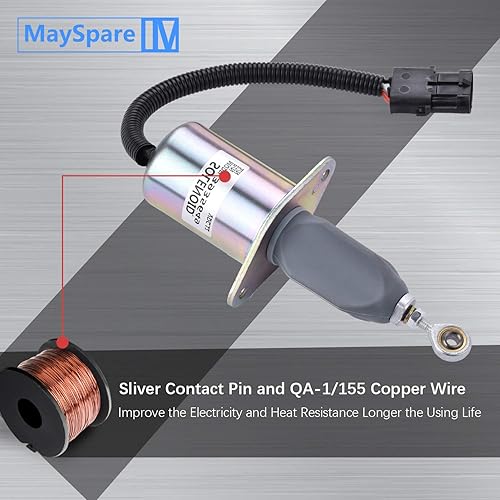 Miniatura 4 de MaySpare Solenoide de apagado de combustible 3936026 3935649 SA-4764-12 Fit 5.9L 8.3L Cummins Dodge RAM Motor diesel 4B 6B 6C Autocaravanas Ford