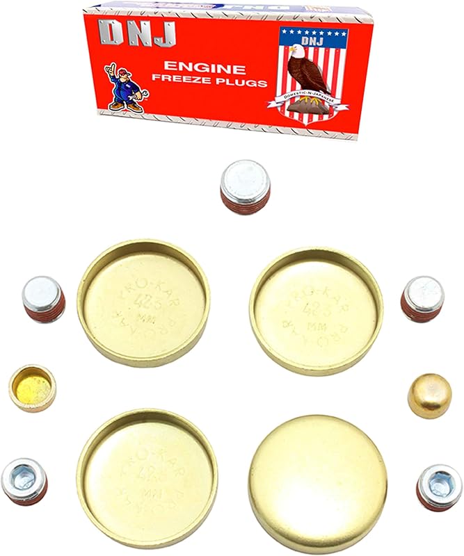 Jogo de tampões de expansão em latão DNJ FPS330 para Chevrolet, GMC, Isuzu e Pontiac 2.2L – 1 conjunto