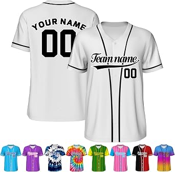 Custom Baseball Jersey Personalized Baseball Softball Shirts Sports Uniform for Men Women Adult Customized Print Name Number