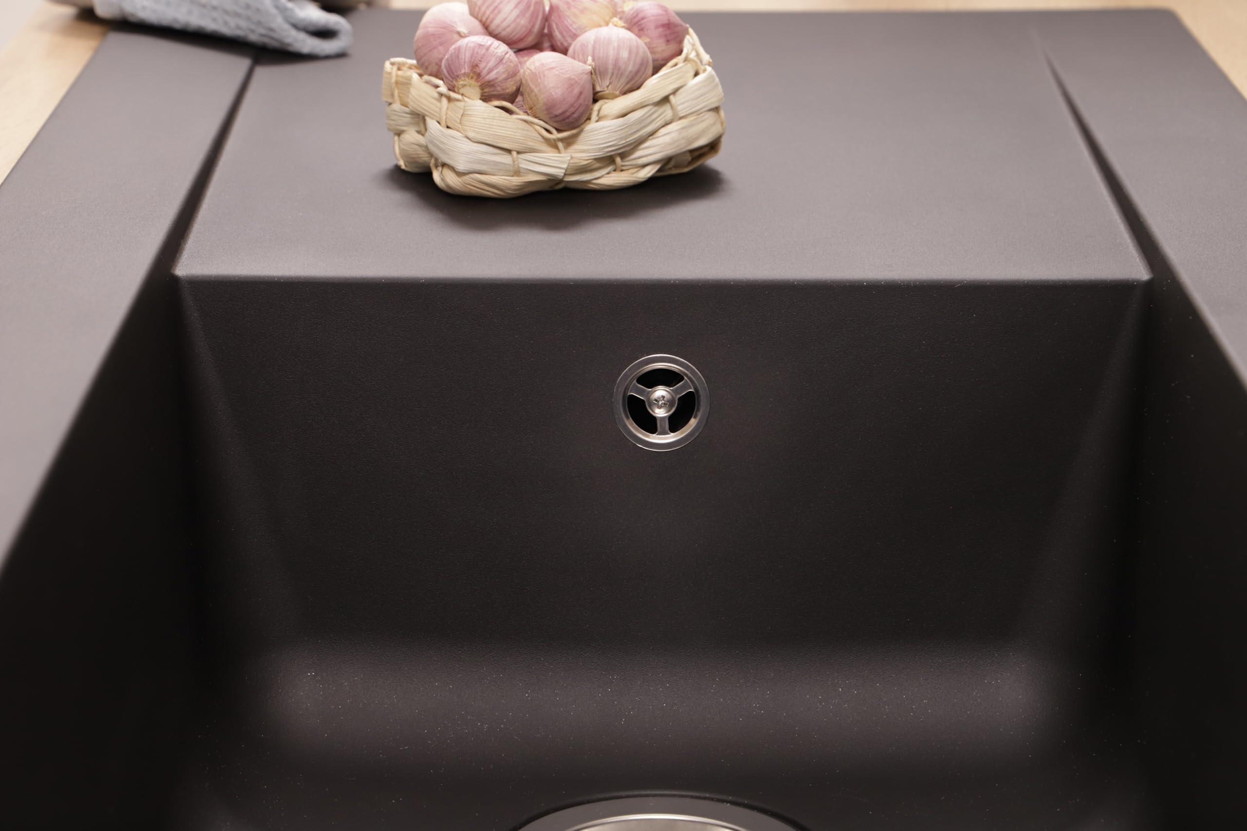 Respekta Denver Lavello da incasso in Mineralite 100x50 cm, nero