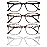 Przene 4 Pack Blue Light Blocking Reading Glasses,Square Cat Eye Readers for Women Men with Spring Hinge 1.25