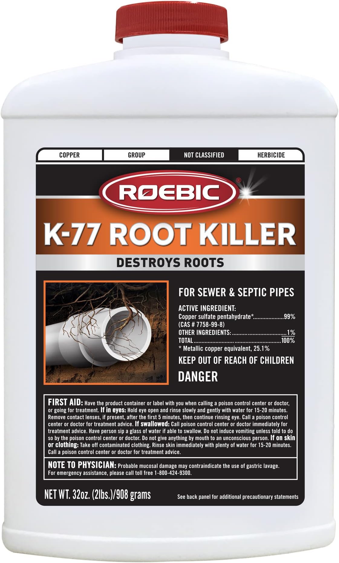 Roebic FRK Foaming Root Killer, 1Pound (2 Pack) Patio