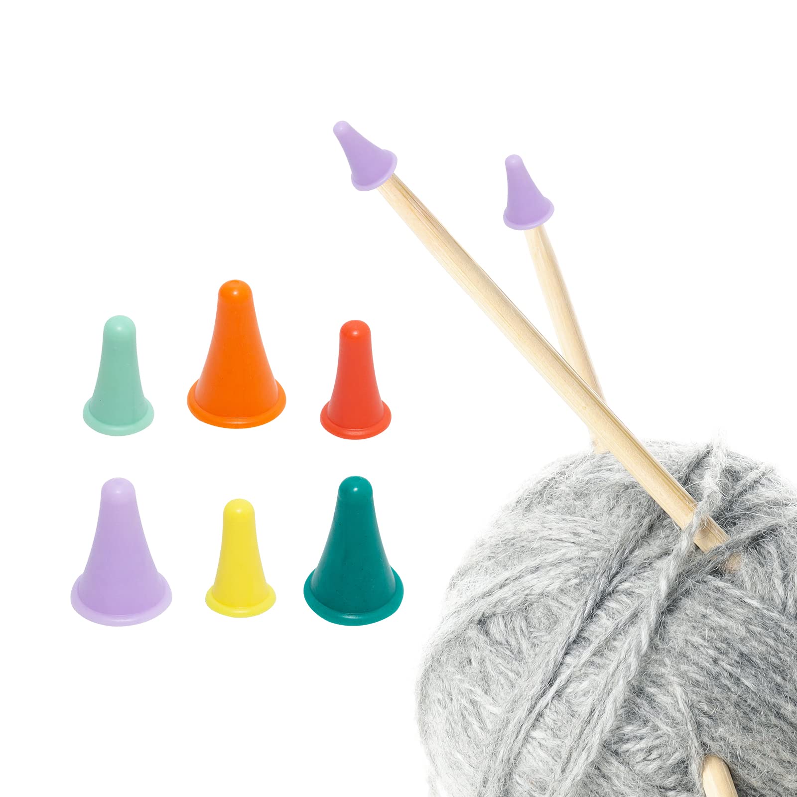 GLOBLELAND 16 pz 4 colori Ferri Da Maglia Punte di Protezione Aghi Aghi Aghi Multicolore Fermi Copri Punte per Uncinetto per Lavori A Maglia Artigianato Cucito Fai Da Te