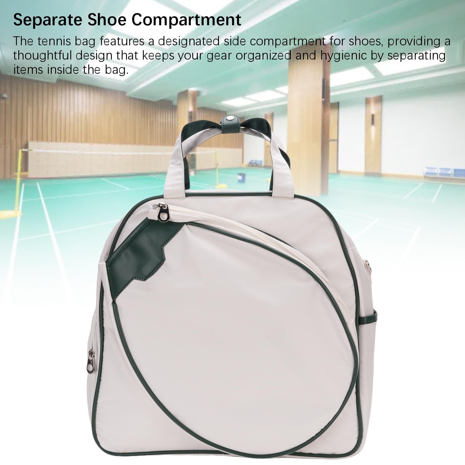 Fockety Tennistasche, wasserdichte Tennisschlägertasche mit Schuhfach, Sicherheitstasche und Schultergurt, Sport-Reisetaschen für Damen, Herren, Sportbegeisterte jeden Alters
