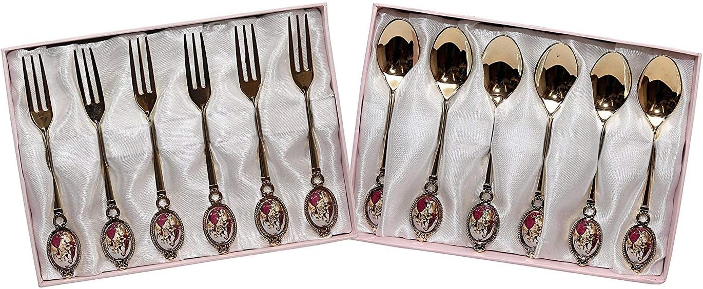 GIFTS PLAZA Royal Flatware Set of 12pc Demi Dessert