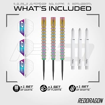 RED DRAGON Darts | Javelin Spectron| 85% Tungsten Darts Set |20g-26g