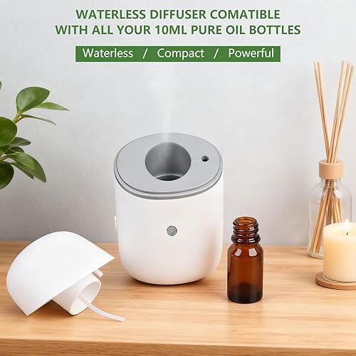 Miniatura 5 de Difusor de aceite esencial sin agua  Difusor enchufable de 0.3 onzas líquidas, máquina difusora de aire para dormitorio, baño, sala de estar, sala