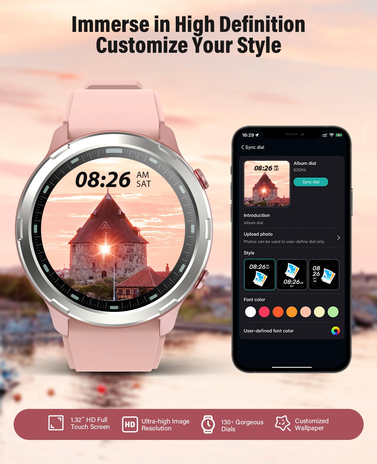 Souyie Smartwatch Uomo/Donna Con GPS E Bussola - Fitness Tracker, Frequenza Cardiaca, SpO2, IP68, 21 Modalità Sport, Schermo HD