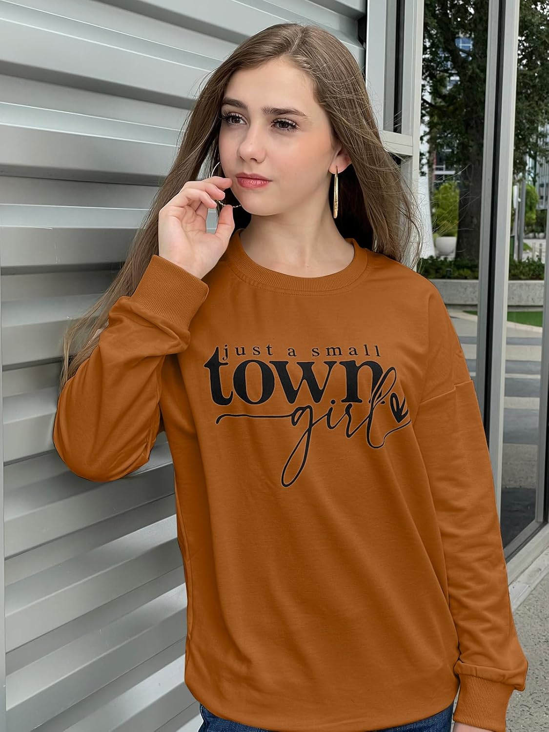 ALLTB Country Music Sweatshirt Women Vintage Letter Graphic Shirt Pullover Casual Long Sleeve Shirts Tops - Image 3