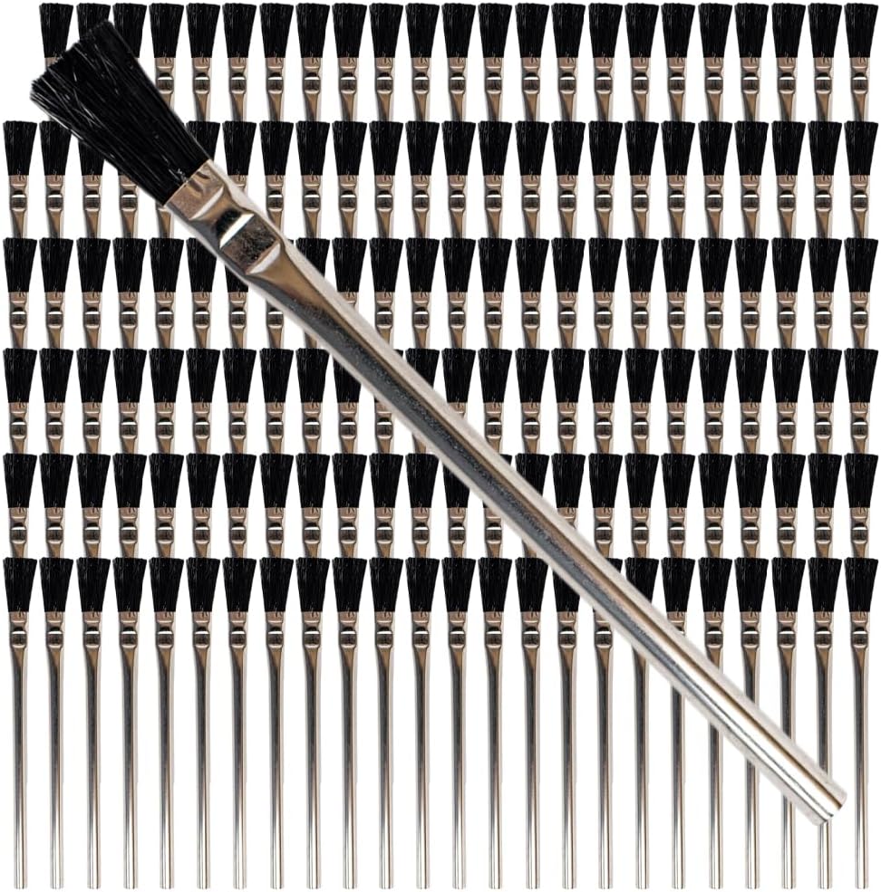 Pro Grade - Acid Brushes - 144 Count 3/8" Boar Hair Acid Flux Brushes
