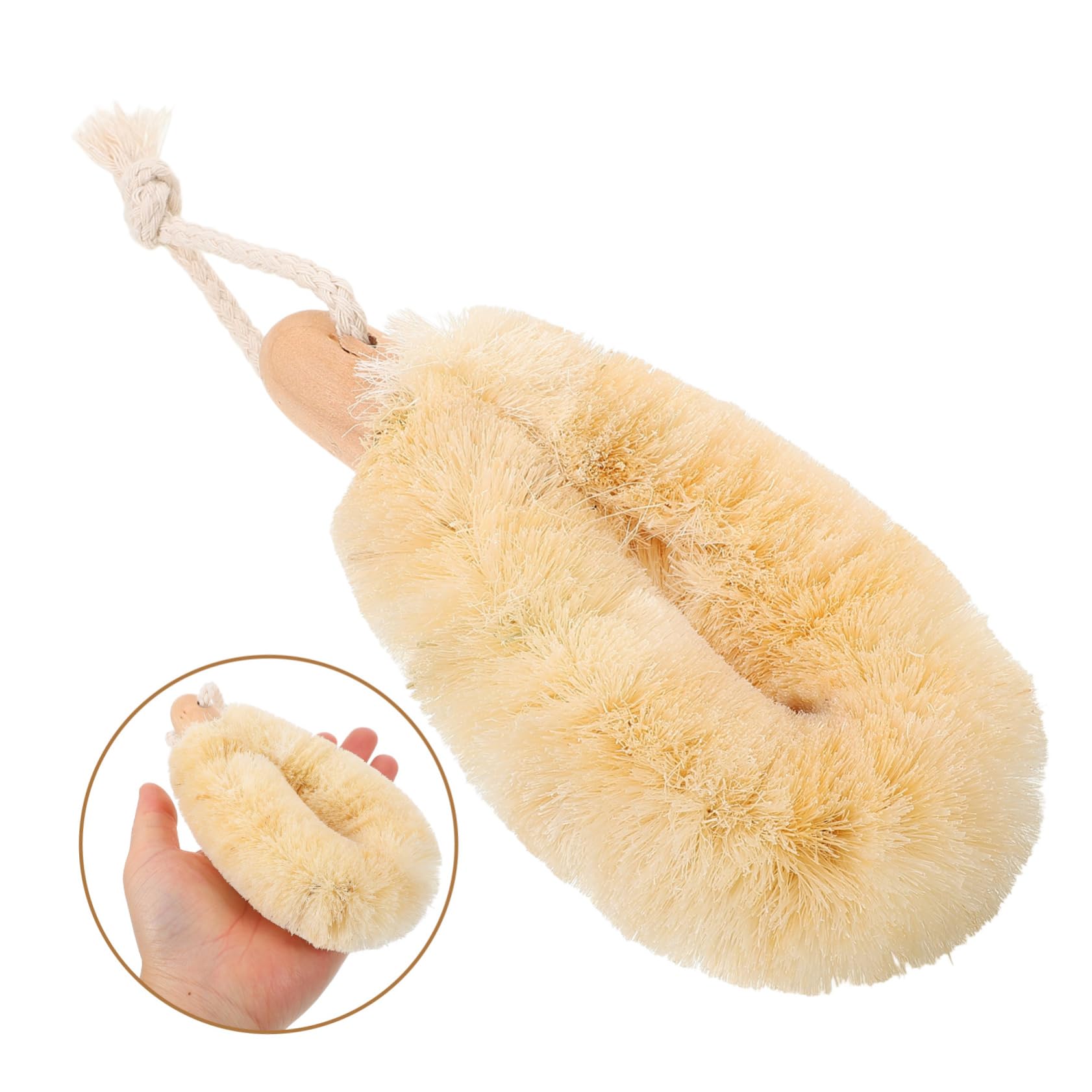 Healeved 5pezzi Scrubber Doccia Per Schiena Naturale Spugna Esfoliante Leggera e Resistente Perfetta Per Adulti e Anziani Facile Da Riporre e Utilizzare Per Bagni Rilassanti