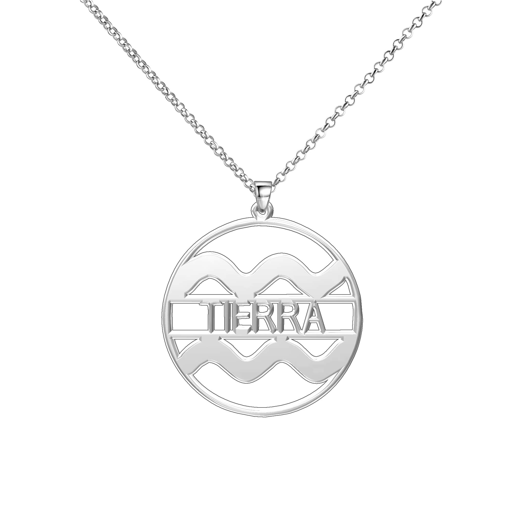 LoEnMe Jewelry Sterling Silver Zodiac Signs Aquarius Personalized 12 Constellations Name Necklace Gi