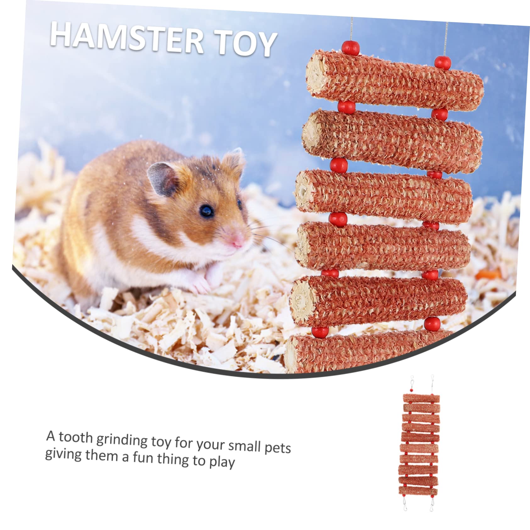 Ipetboom 3pezzi Giocattolo Per Piccoli Animali Mais Accessorio Decorativo Per Conigli e Criceti Gioco Resistente e Sicuro Per La Masticazione Vivaci Per La Curiosità Degli Animali