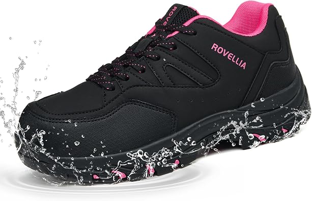 Waterproof Hiking Shoes Women Fashion Sneakers Tennis Walking Shoes Non-Slip Grip Ankle Support, Durable Comfort for Trekking, Trail Running, and Outdoor Adventures