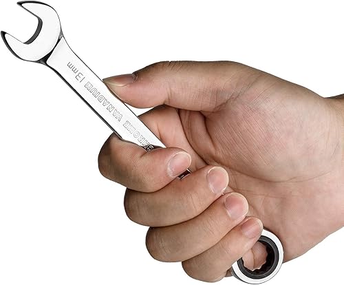 Miniatura 5 de Jetech Llave de engranaje de cabeza flexible de 0.512 in, llave de trinquete flexible de grado industrial fabricada con acero de aleación Cr-V