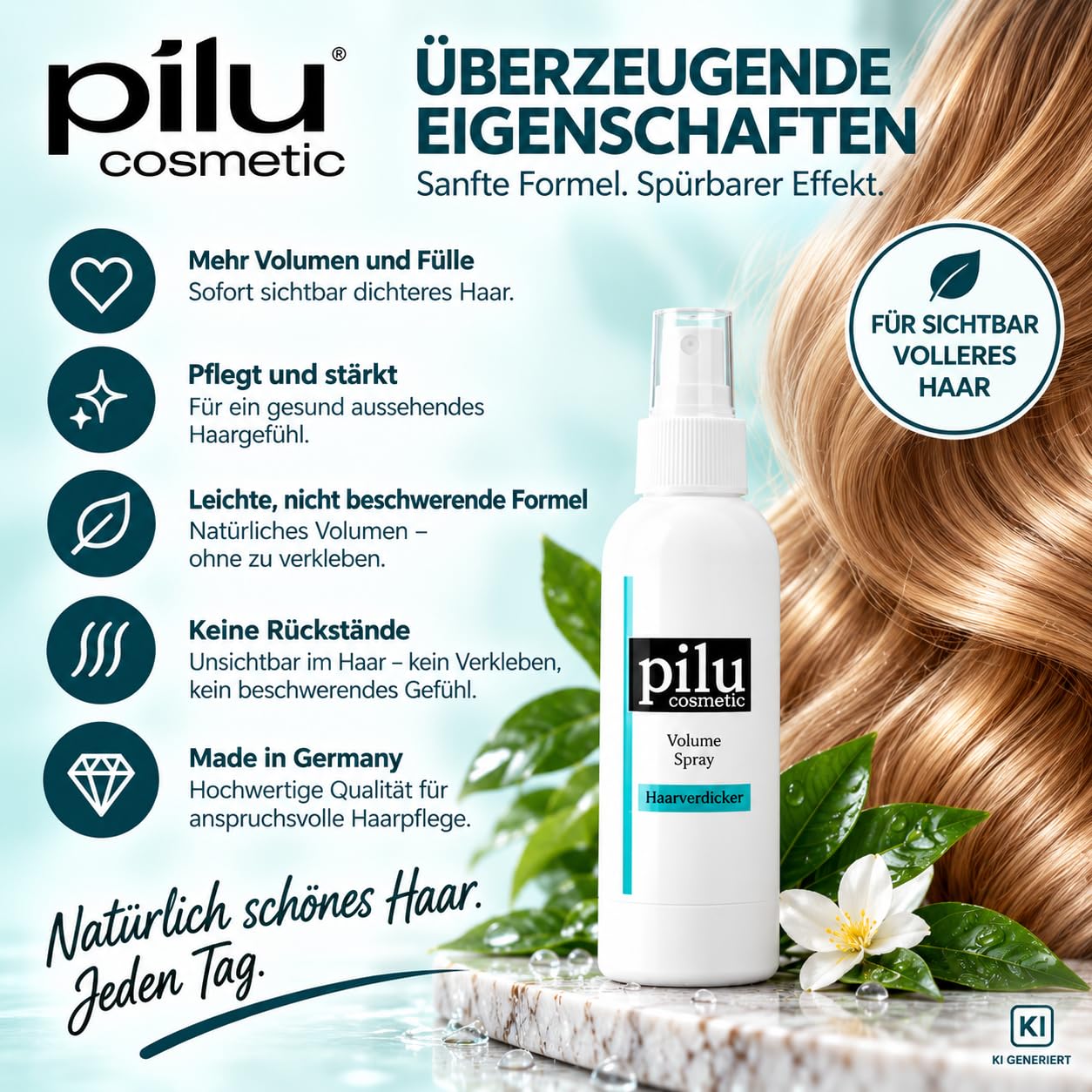 Volume Spray espesante para el cabello, 200 ml, espray de volumen para una sensación de cabello múltiple, volumen, forma y plenitud (3)