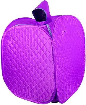 Personal Spa Body Heater with Portable Steam Sauna Chair Non-Toxic Weight Loss Mobile Home Foldable Steam Sauna Tent Room Color Purple
