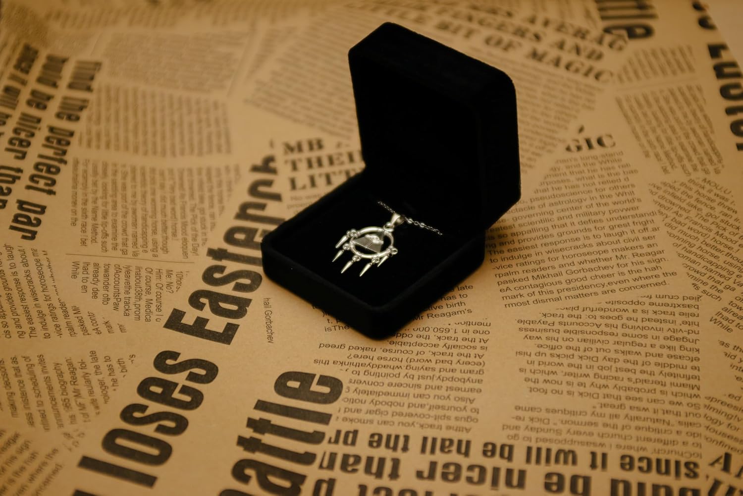 Legendary Millennium Ring Pendant, Silver Necklace for Fantasy Jewelry Fans