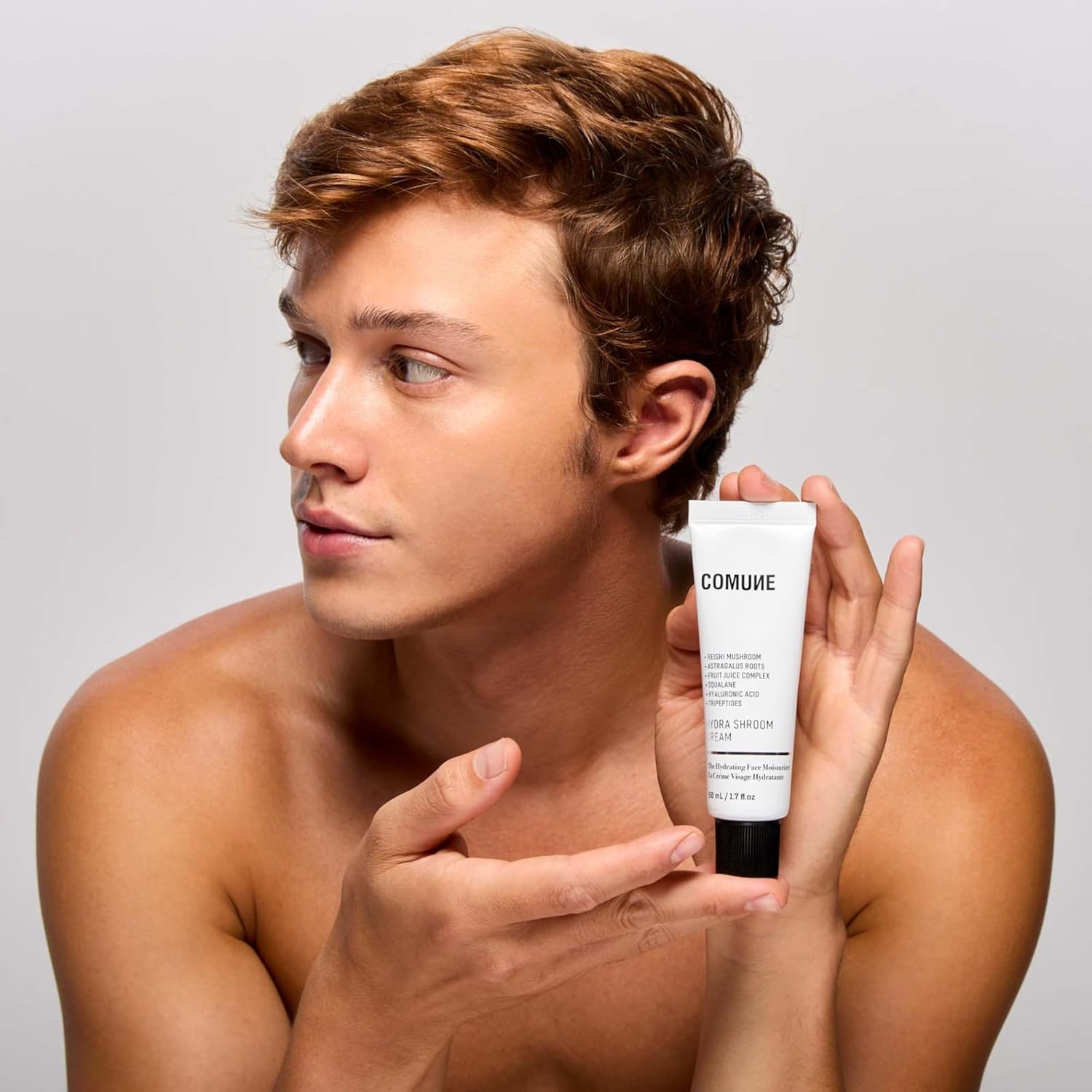 COMUNE Hydra Shroom Cream - Deeply Hydrating Face Moisturizer | Adaptogenic Mushroom, Hyaluronic Acid, Squalane & Peptides | All Skin Types, 50 mL / 1.7 fl.oz - Image 4