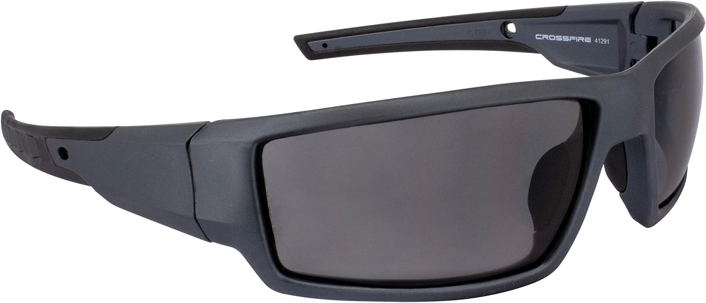 Crossfire Radians 41291 Cumulus Premium Safety Eyewear - Aluminum Gray Frame - Smoke Lens - Unisex