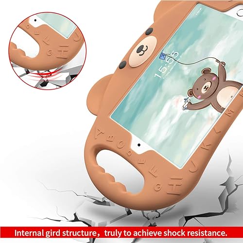 Miniatura 4 de PZOZ Funda para iPad Pro, Air de 3 generación de 10.5 pulgadas, a prueba de golpes, con mango de silicona, resistente funda protectora para niños y