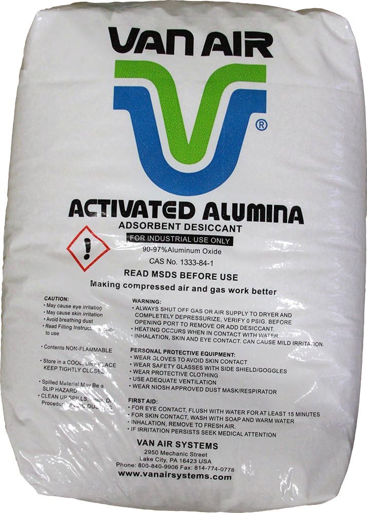 33-0238 Activated Alumina Desiccant, Air Dryers, Water Filtration, 50 lb Bag, 2-5 mm Spheres, 1/8"