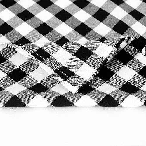 Miniatura 3 de Cortinas opacas a cuadros de búfalo para sala de estar, 36 x 36 pulgadas, paquete de 2 unidades (negro y blanco)