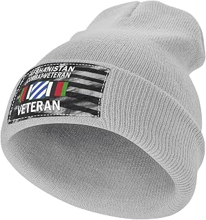 3rd Infantry Division Afghanistan Combat Veteran Knit Beanie Stretchy Thermal Winter Hat for Men Women