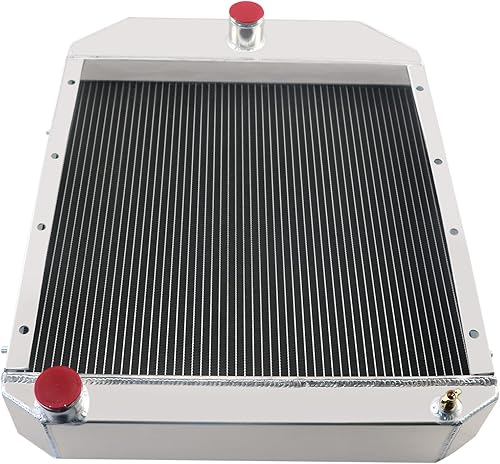 Miniatura 6 de RadRace Radiador de tractor de aluminio para retroexcavadora Case-IH 480D 480LL 580 Super D 580D 584D 585D 586 OEM D81055 3 filas tractores