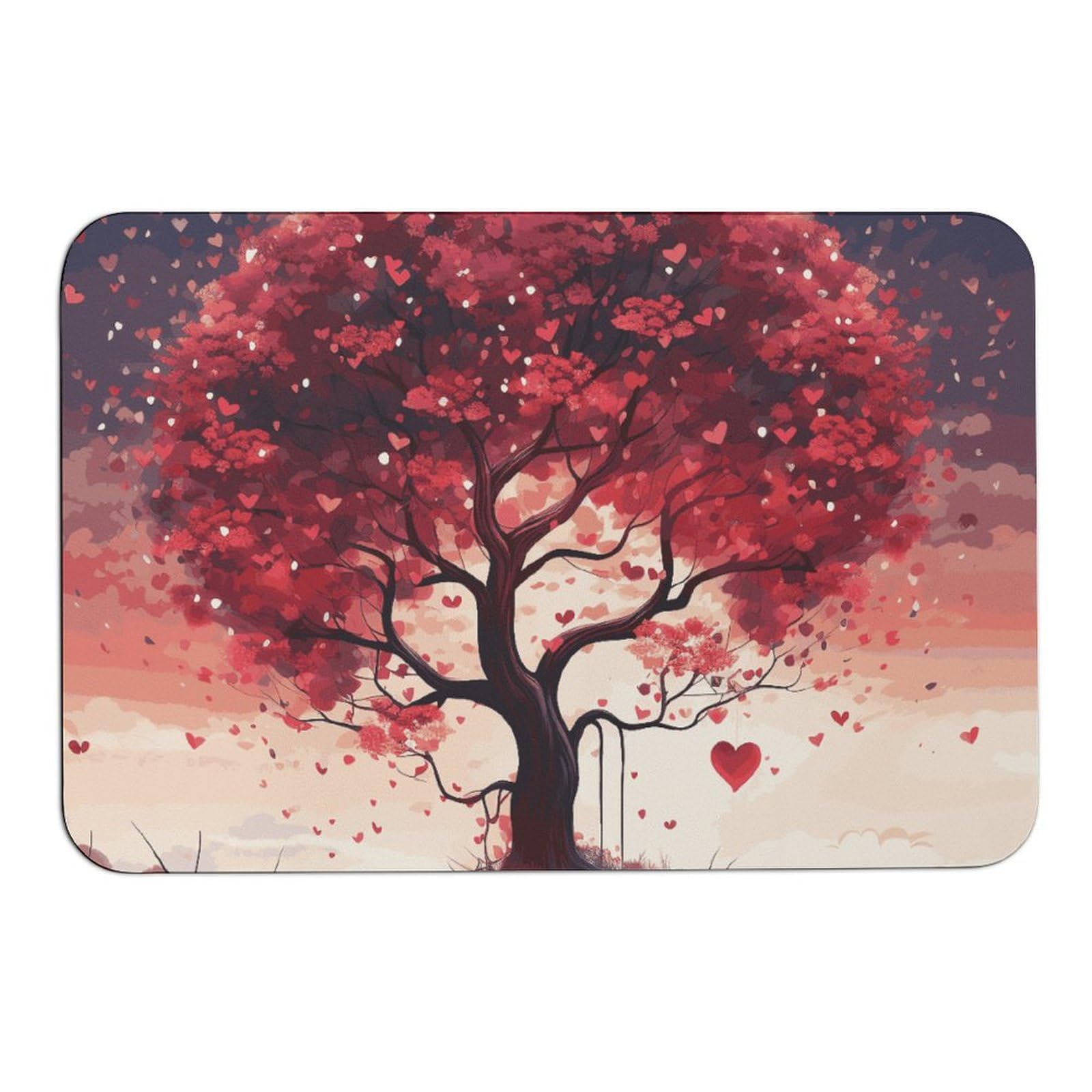 Tapis de bain absorbant Love Tree fini les sols mouillés en 60x40