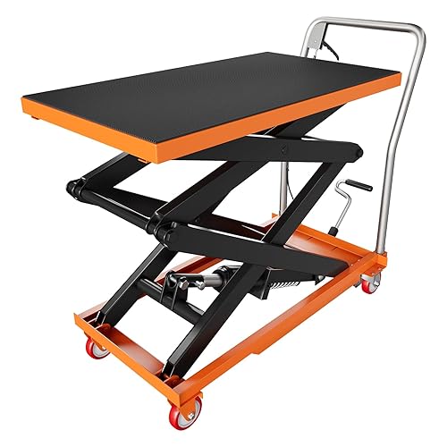 Hydraulic Lift Table Cart, 330 LBS Capacity 50 in Lifting
