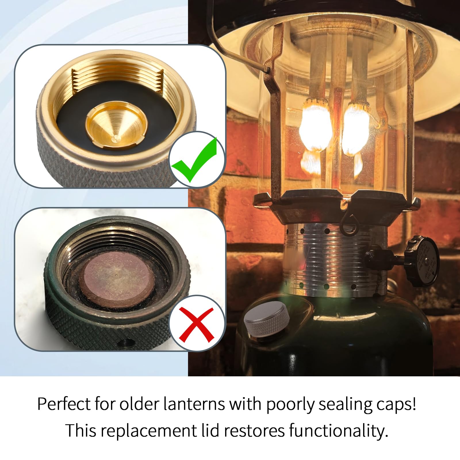 FUTAMATA アダプター LUMIERE LANTERN2セット　缶カバー SUNJIKA Filler Cap Replacement for Coleman Lantern Parts