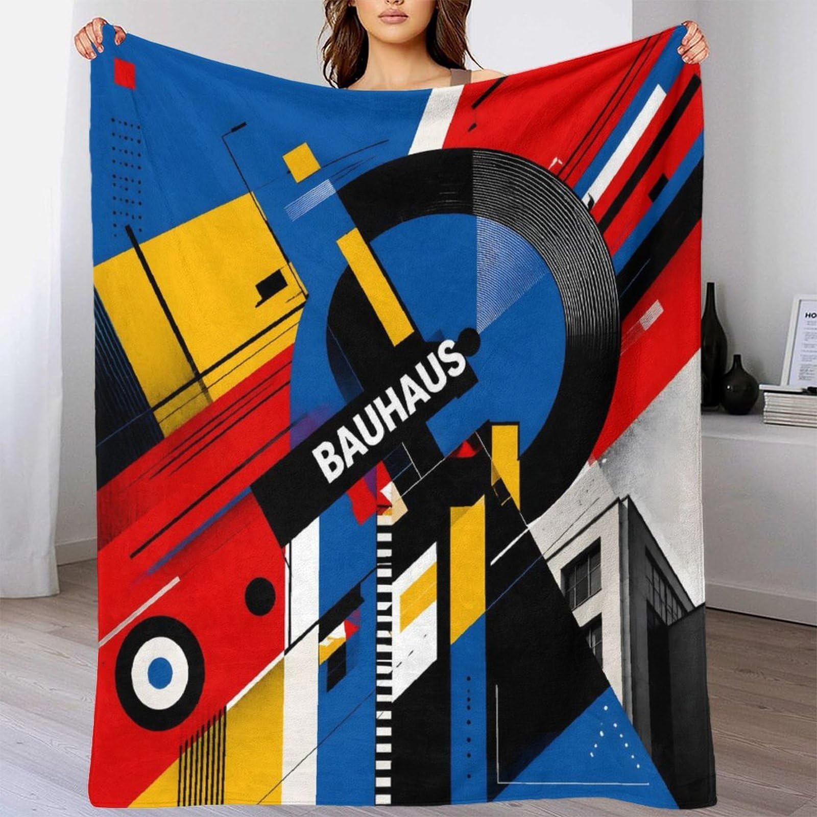 Bauhaus Design Mikrofaser Decke Fleece Gefühl Wohnen