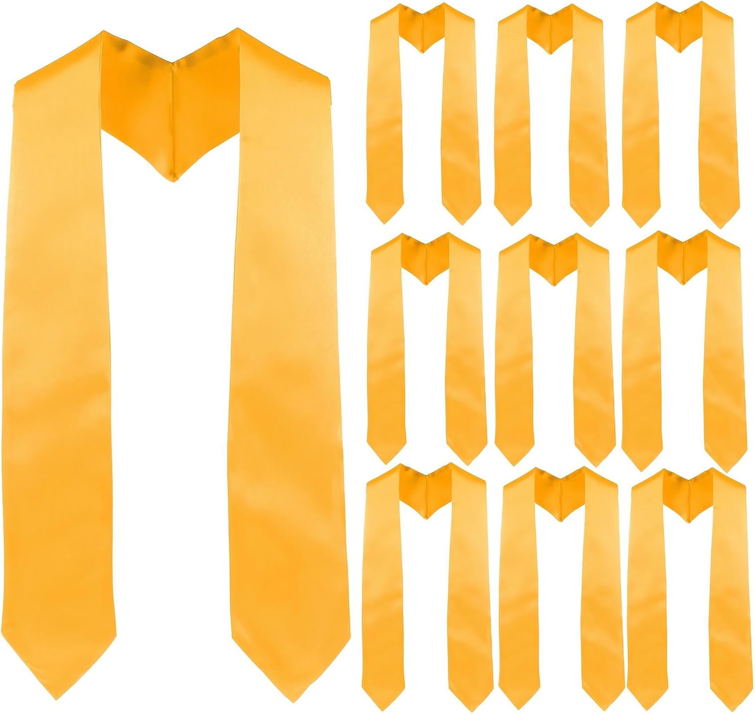 10 Pieces 72 Inch Graduation Stoles Bulk,Unisex Adult Plain Stoles,Sublimation Blank Graduation Stoles Sash