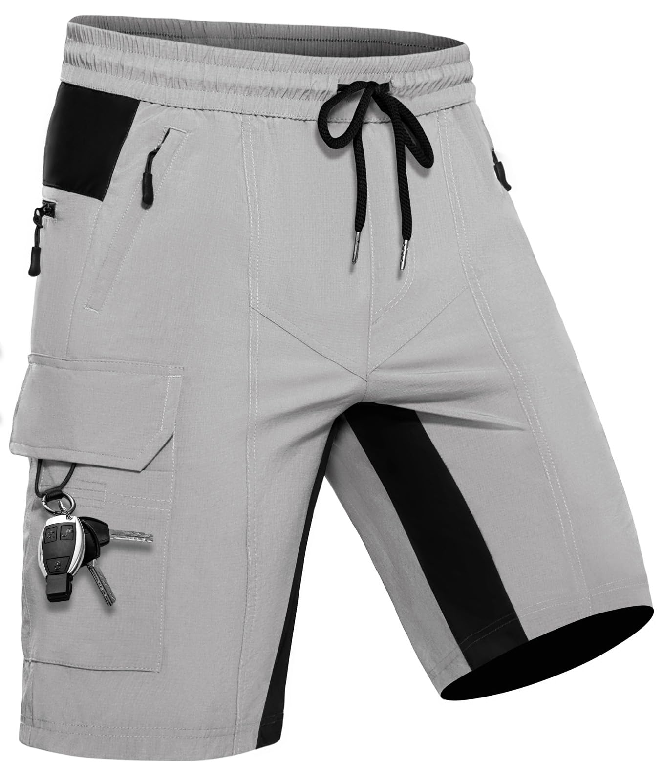 Wespornow Bermuda para Hombre con 5 Bolsillos, Pantalón Corto Deportivo de Secado Rápido para Deporte al Aire Libre, Elástico y Funcional para Trabajo, Senderismo y Trekking