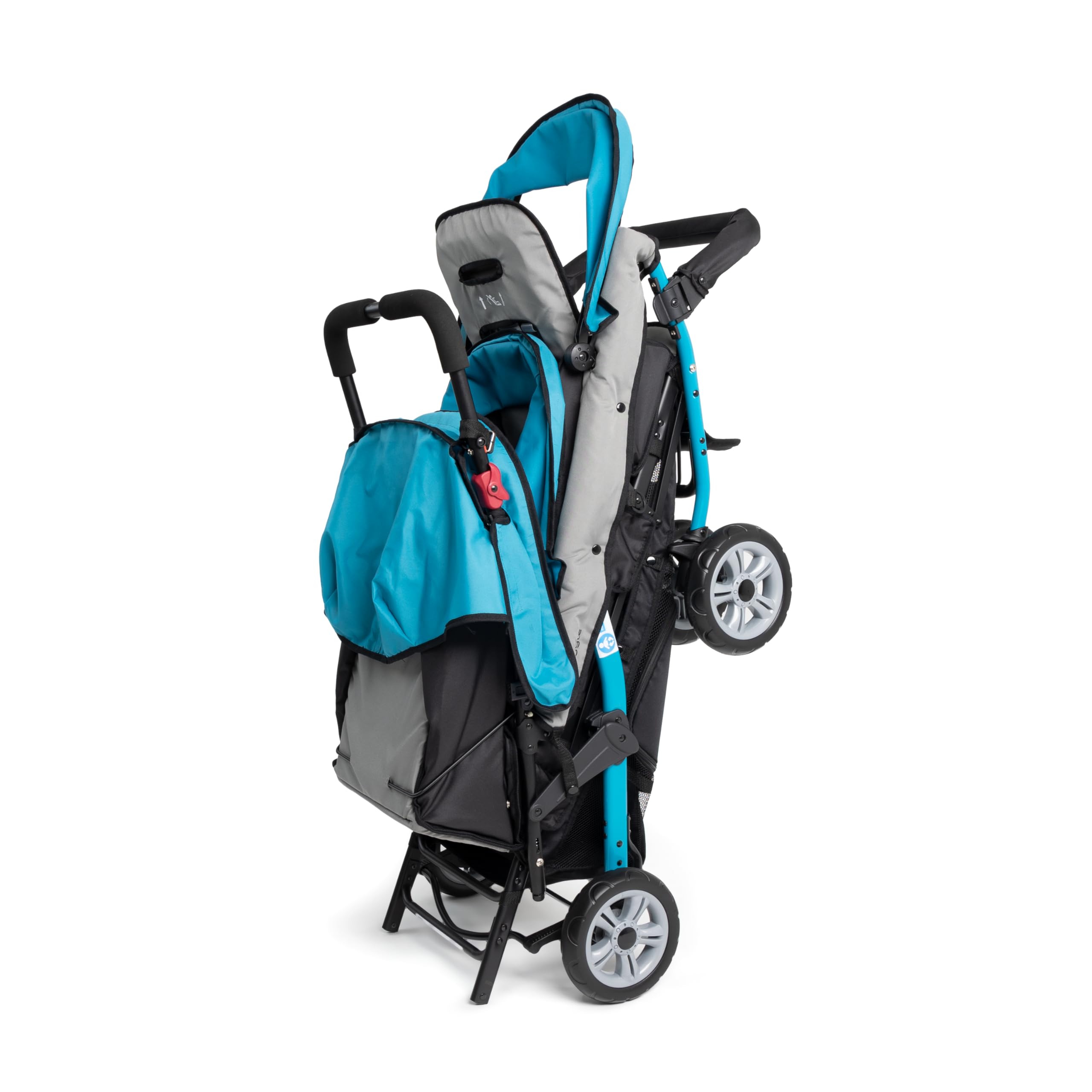 GAGGLE - Compass | Poussette triple turquoise | Poussette 3 places, pliable, facile à ranger - de 6 mois à 4 ans - Harnais 5 points ajustable | Sièges ajustables | Pare-soleil