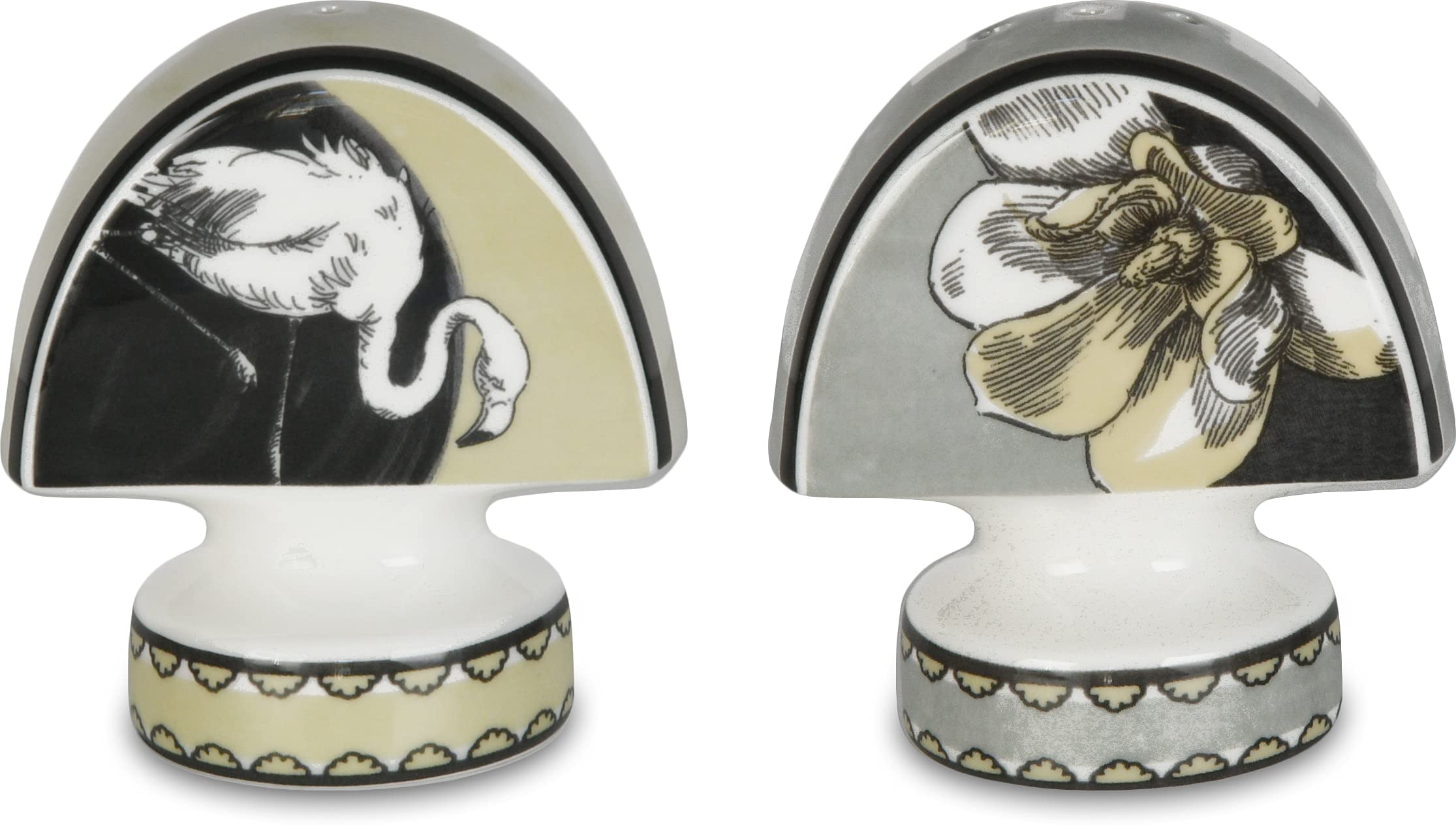 Salière et poivre porcelaine 5 x 7,7 cm Baci Milano Urban poivrier table