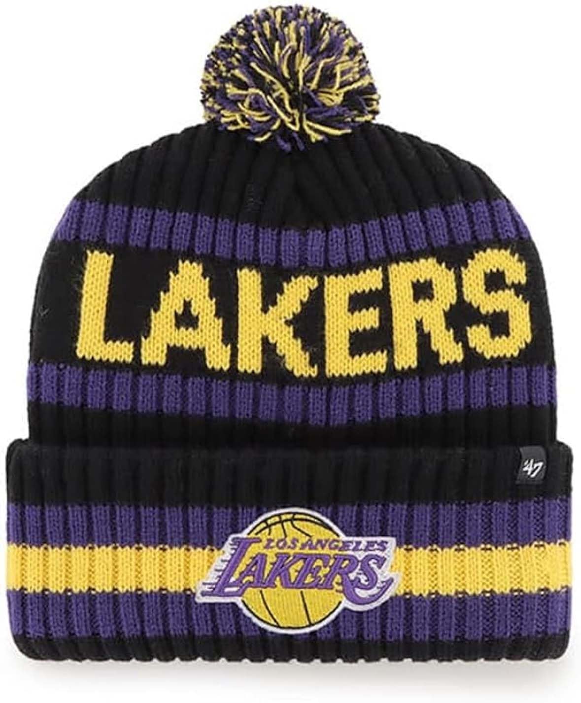 47 Knit Beanie - Bering '47Brand (Los Angeles Lakers, Black)