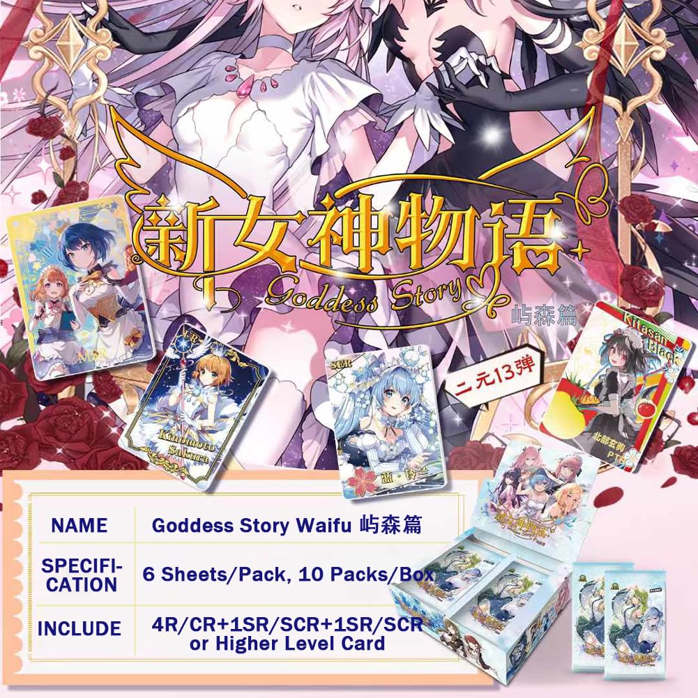 New Goddess Story 2YUAN13,10 opakowań, Waifu Card Carnival Goddess Card Collection Girl Party (XNS2-1 Pack)