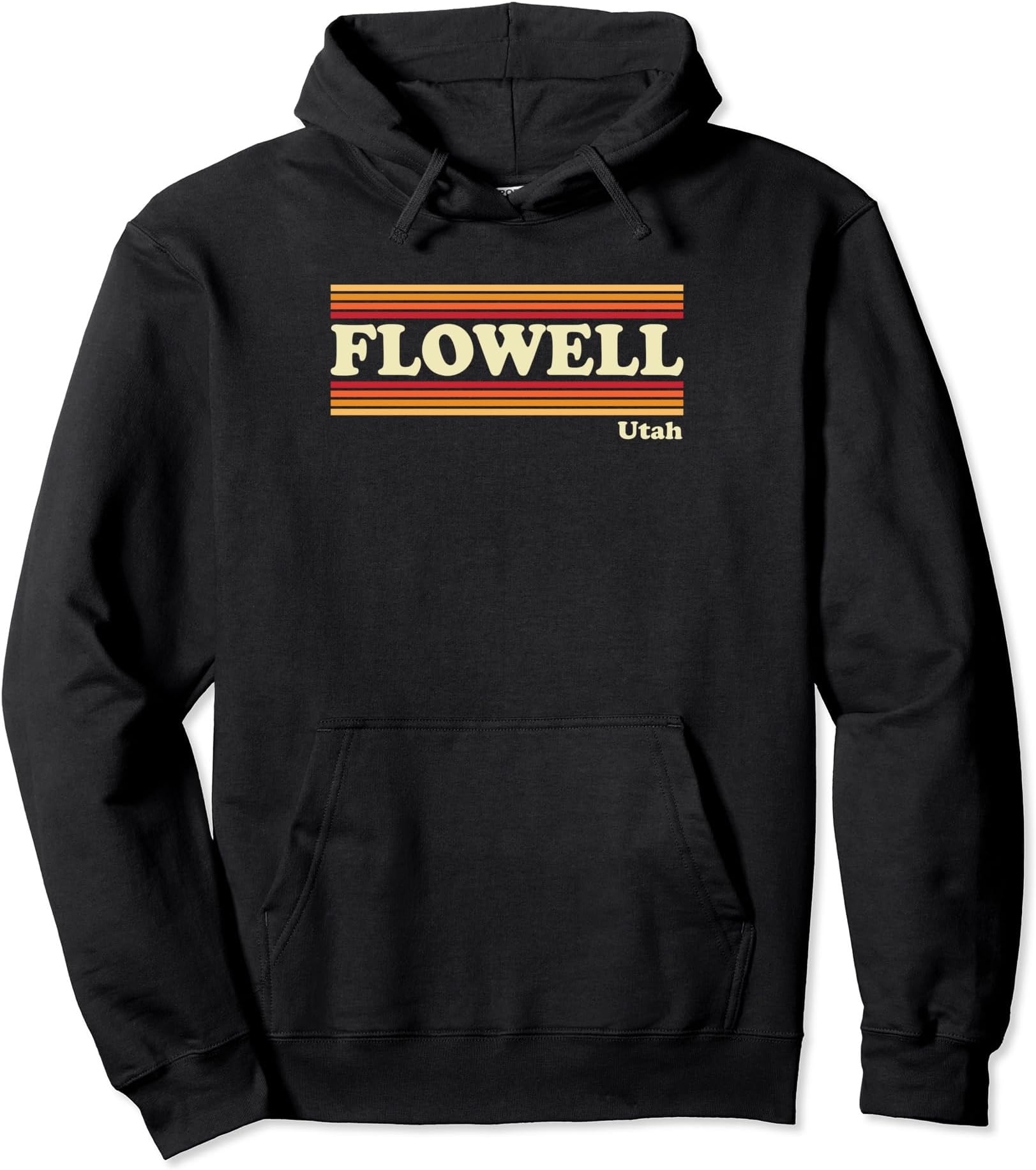 Vintage 1980s Graphic Style Flowell, Utah Pullover Hoodie